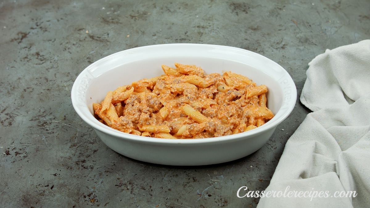 casserole spread in a baking dish