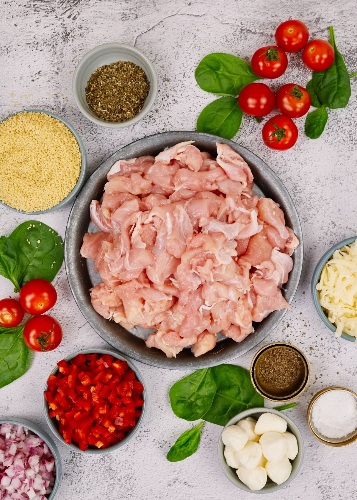 ingredients for chicken caprese casserole