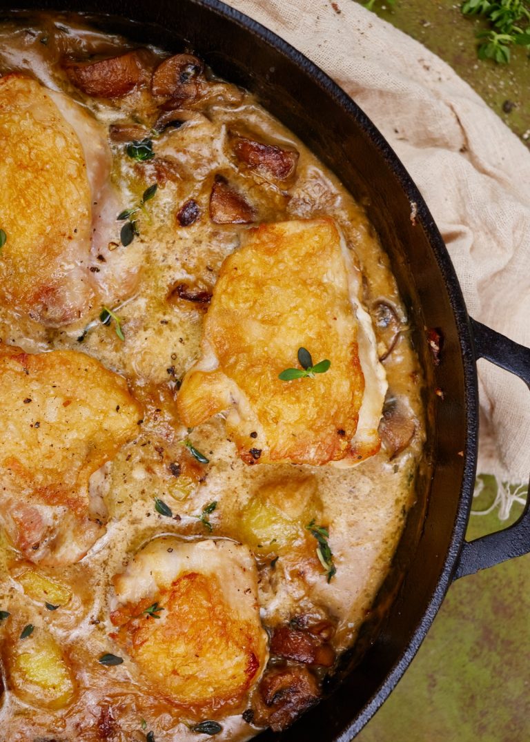 Chicken Thighs Mushroom and Potato Casserole - Casserole Recipes