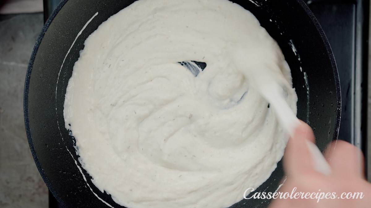 stirring milk mixture