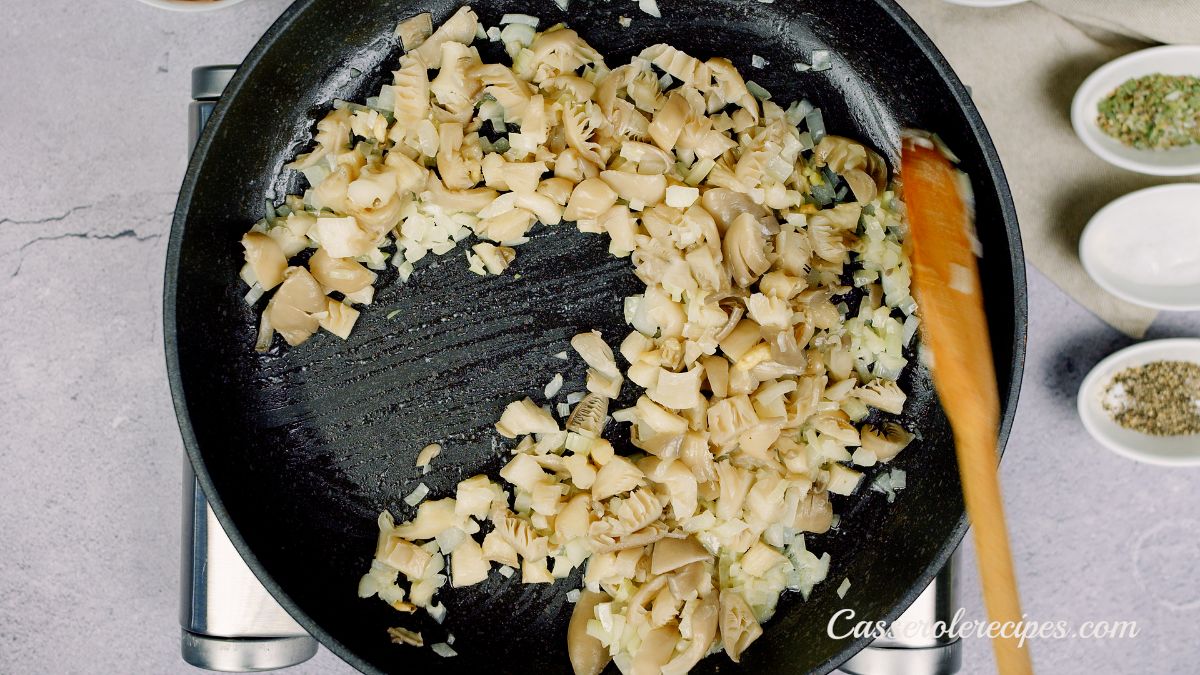 browned onion in skillet