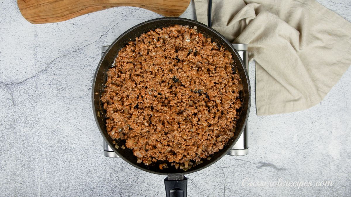 cooked ground beef without beef broth