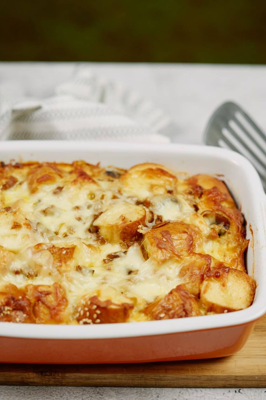 Bagel Breakfast Casserole with Sausage and Mushrooms Casserole Recipes