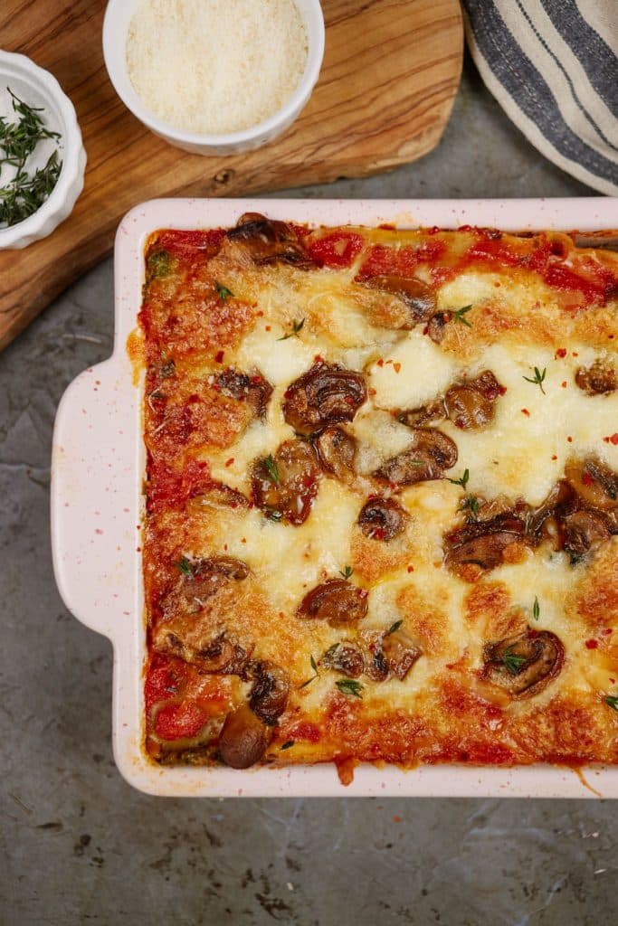 Mushroom and Spinach Lasagna Casserole Recipes