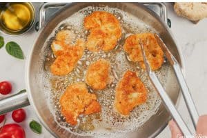 frying cauliflower parmesan to make a parmesan cauliflower casserole