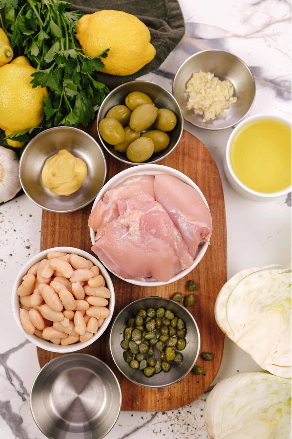 ingredients to make Chicken and Bean Summer Casserole