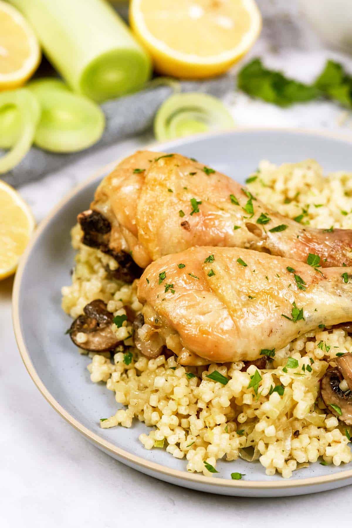 closeup of a serving of Chicken and Rosini Bake on a plate