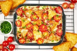 oven-fresh alfredo bacon tot casserole ready to serve