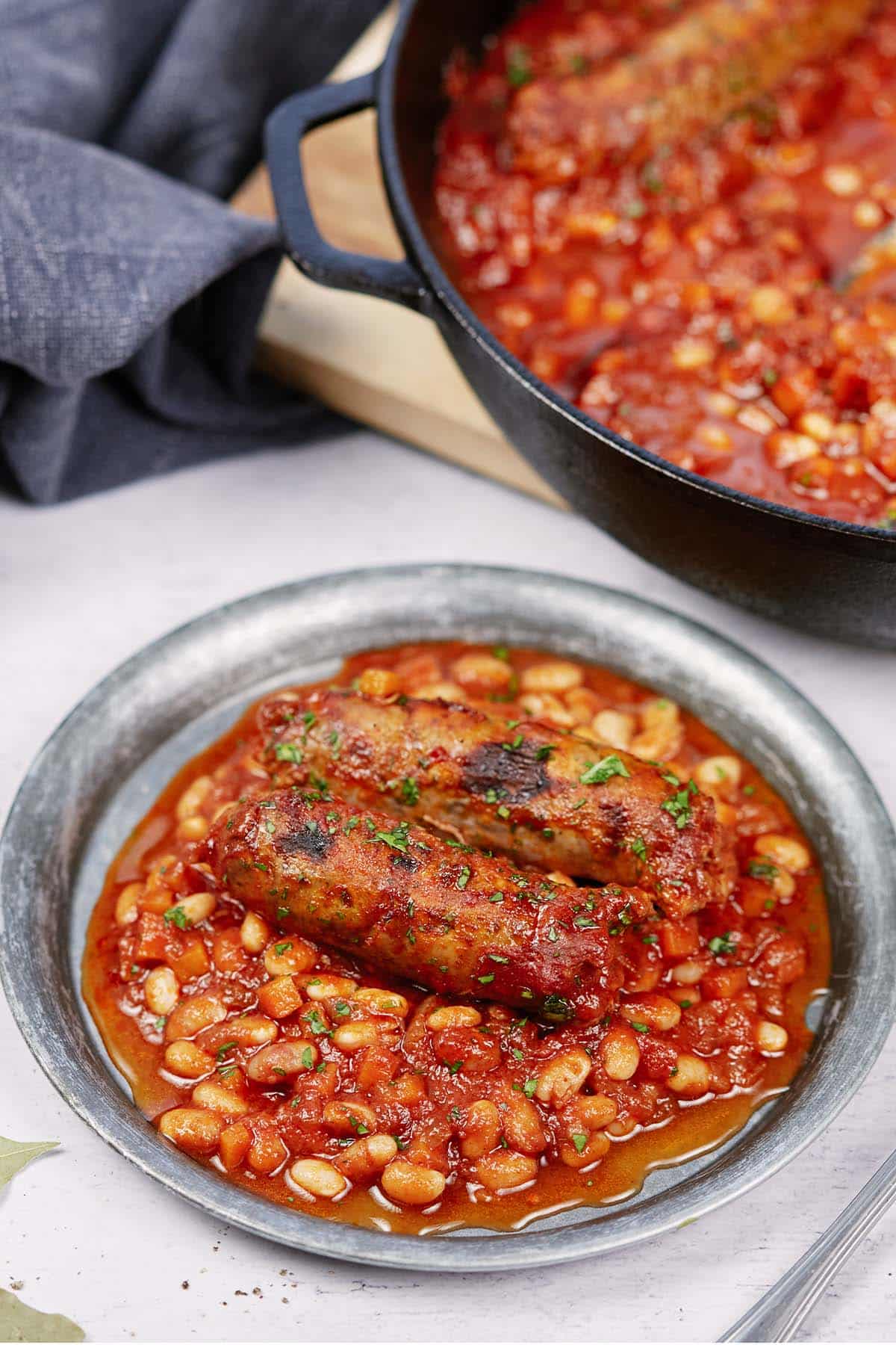 plate of best ever sausage casserole ready to enjoy