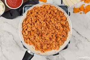 cooking italian sausage to make hot sausage dip